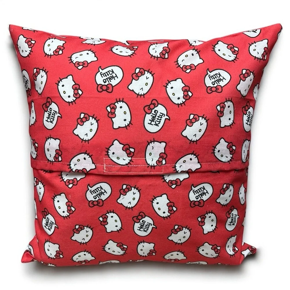 Hand Crafted Accent Pillow Cover Hello Kitty White Decorative Pillow cover only
